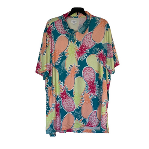 Men’s Crown & Ivy Blue and Pink Polo Shirt XL